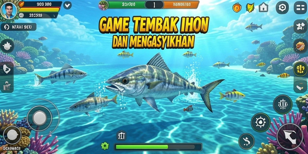Tampilan permainan tembak ikan yang seru di 9ET.