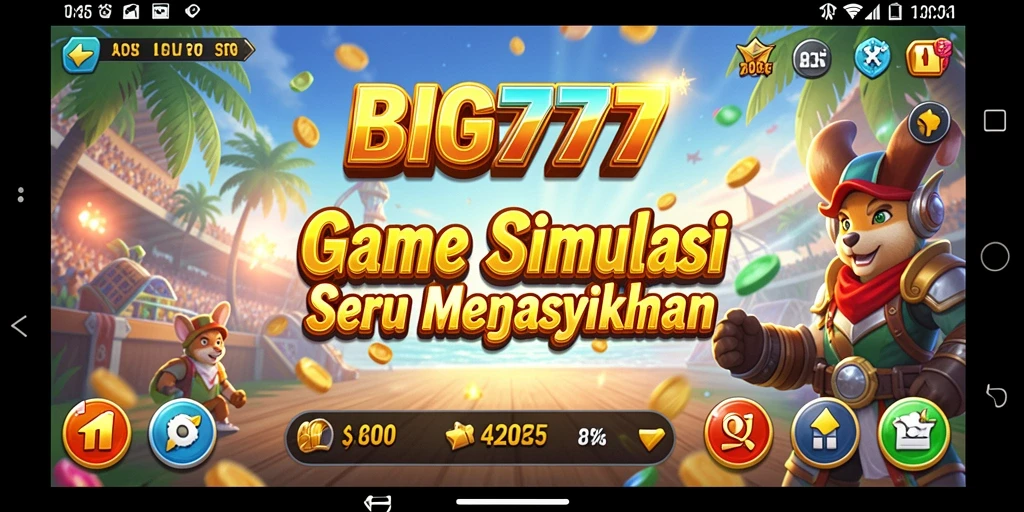 Screenshot utama gameplay BIG777 yang menampilkan aksi simulasi menawan.