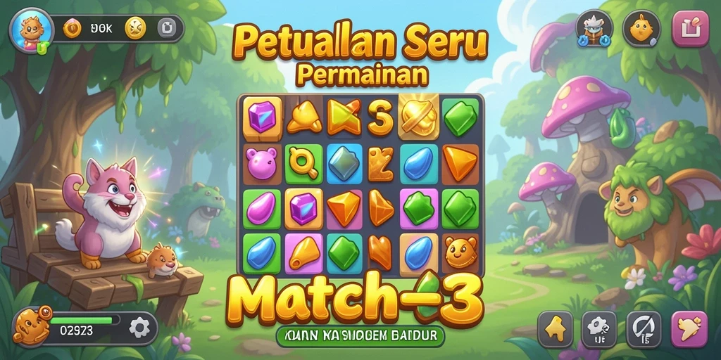 Gameplay D73 yang seru dan menantang dalam genre Match-3.