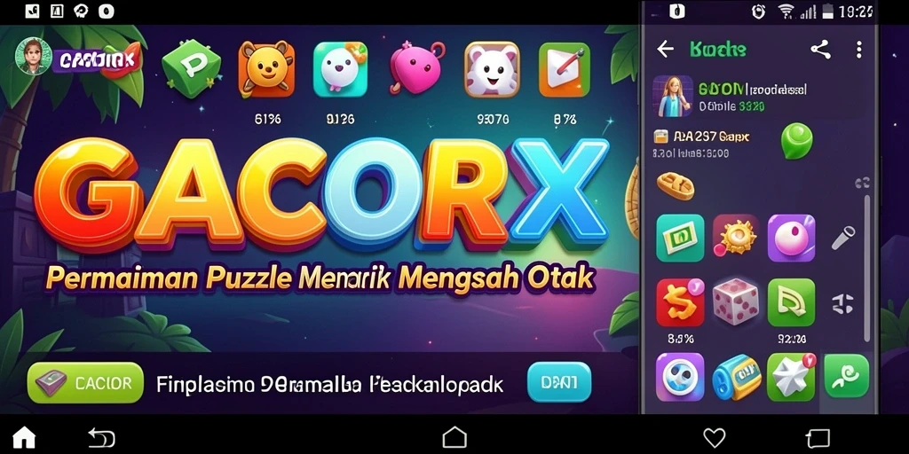 Tampilan gameplay Puzzle menarik dari GACORX yang menantang.