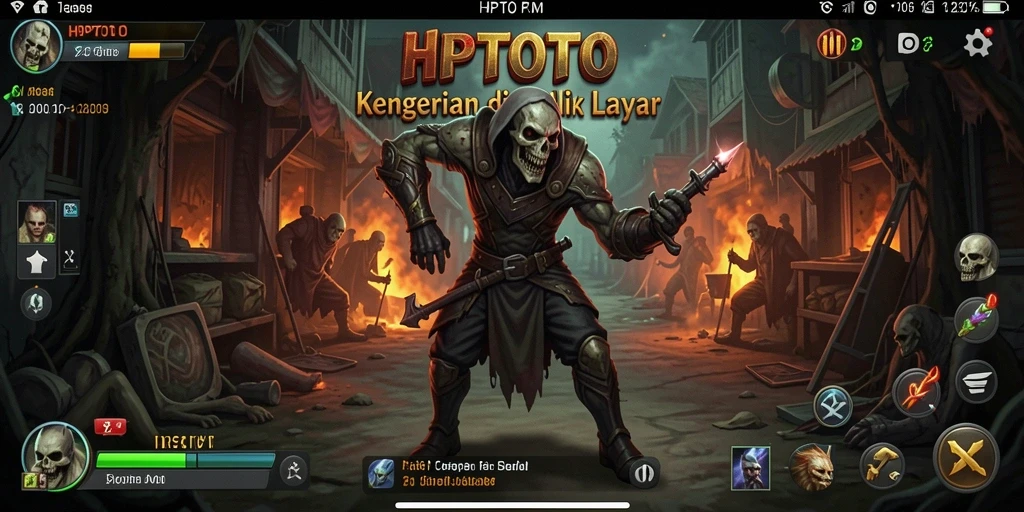 Screenshot HPTOTO menunjukkan karakter yang tengah menjelajahi lingkungan menyeramkan.