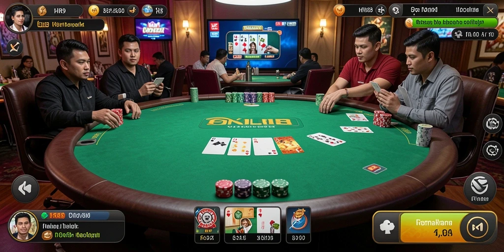 Gameplay poker yang seru dalam HR89 dengan pemain yang aktif.