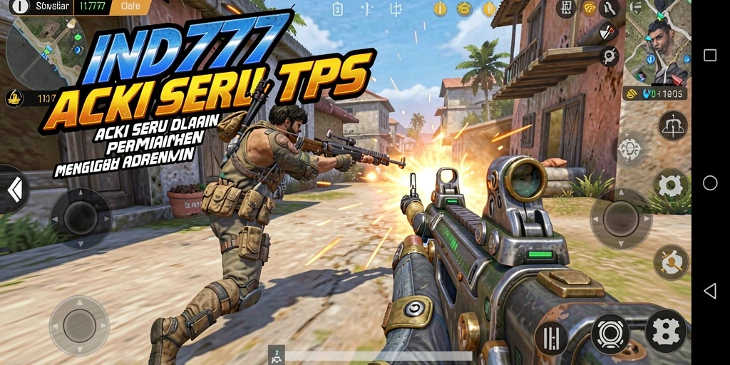 Screenshot utama IND777 menampilkan aksi tembak-menembak yang seru dalam permainan TPS.