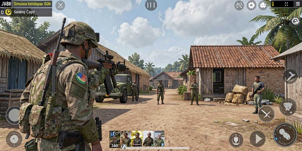Tangkapan layar menunjukkan aspek gameplay simulasi yang mendalam.