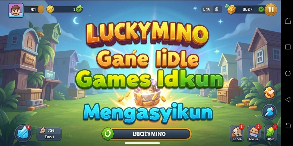 Tampilan gameplay seru di LUCKYMINO dengan elemen Idle yang menarik.
