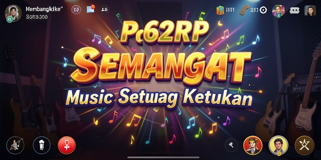 Screenshot gameplay RP62RP yang menampilkan antarmuka dan fitur musik interaktif.