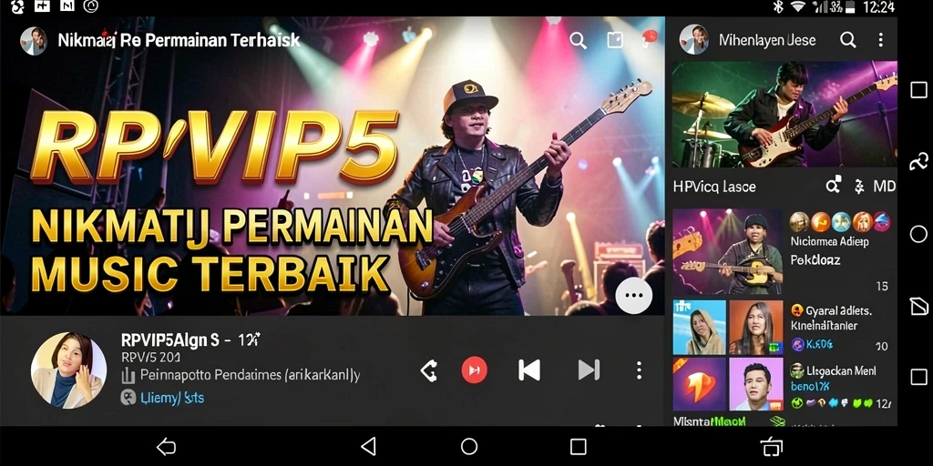 Tampilan menarik dari gameplay RPVIP5 yang penuh musik.