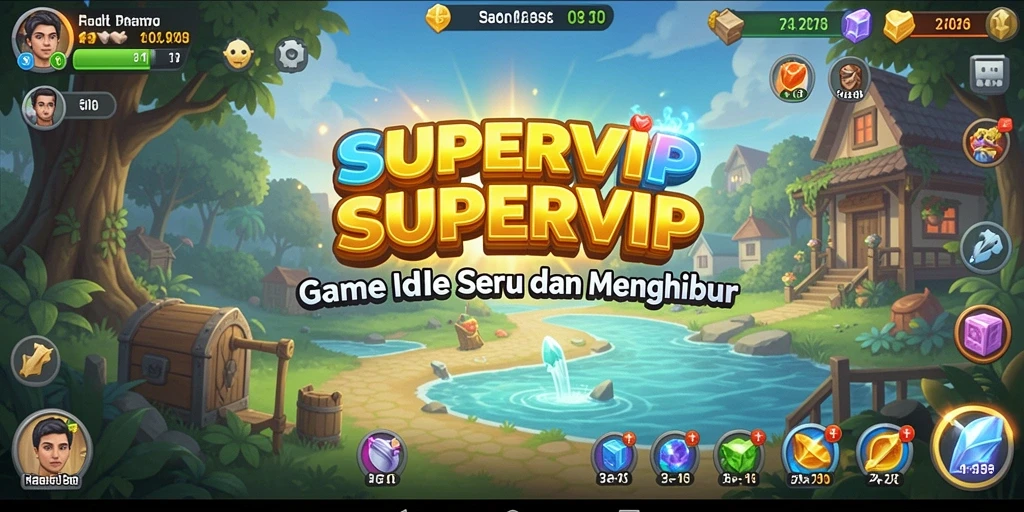 Tampilan gameplay SUPERVIP yang menarik dan penuh kesenangan.