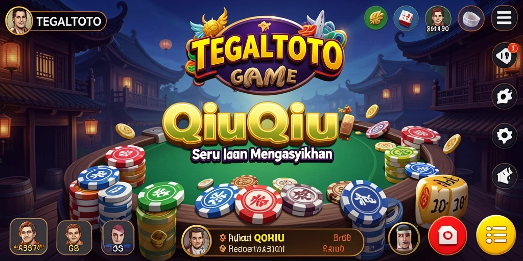 Tampilan gameplay menarik dari permainan QiuQiu TEGALTOTO.