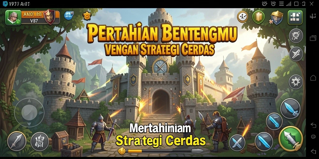 Gameplay seru V87 Tower Defense dengan berbagai tower dan musuh.